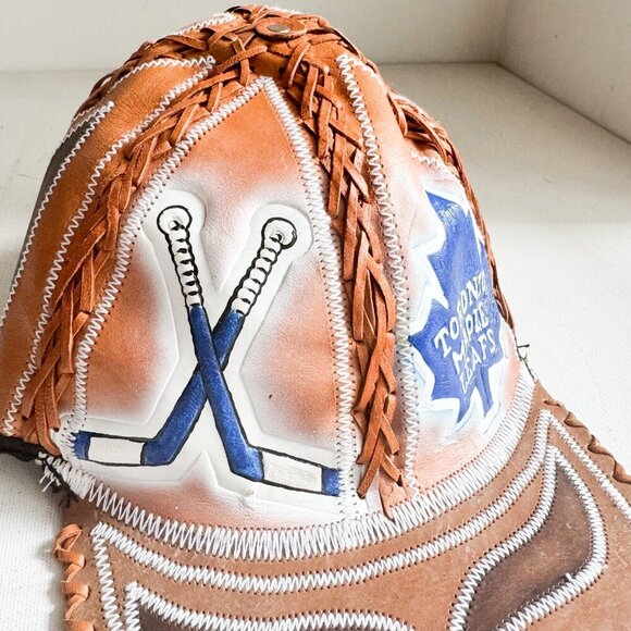 Hand painted Leather Toronto Blue Jays Baseball Cap Hat - Picture 8 of 8